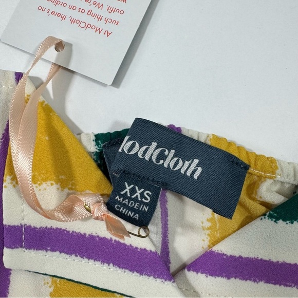 New ModCloth One Affogato Button Up Tank Top Multi Stripe - Picture 5 of 7